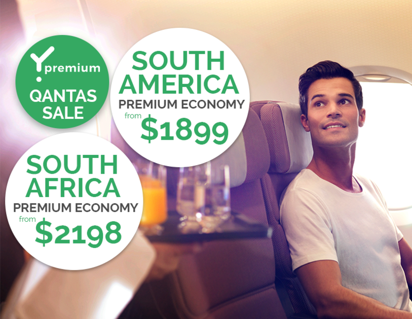 Qantas South Africa & South America Sale | Y Premium